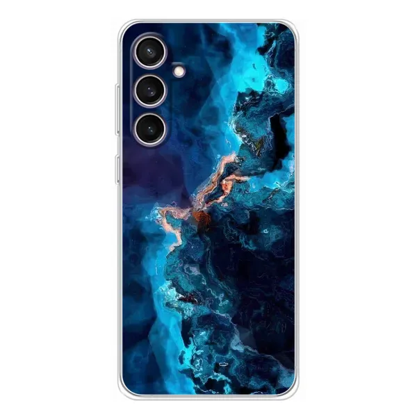 Чехол с рисунком «Синий мрамор» для Samsung Galaxy S24 FE Чехол с рисунком «Синий мрамор» для Samsung Galaxy S24 FE