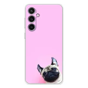 Бампер для Samsung Galaxy S24 FE з картинкою "Песики" (Собака на рожевому)