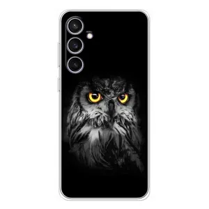 Чохли з принтом СОВИ для Samsung Galaxy S24 FE (Сова на чорному)