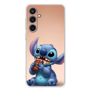 Чехол с рисунком Стич для Samsung Galaxy S24 FE (Стич с шоколадом)