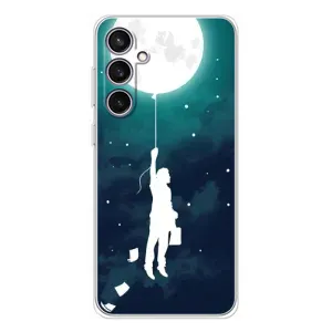 Чехол (ТПУ) с планетами на Samsung Galaxy S24 FE (To The moon)