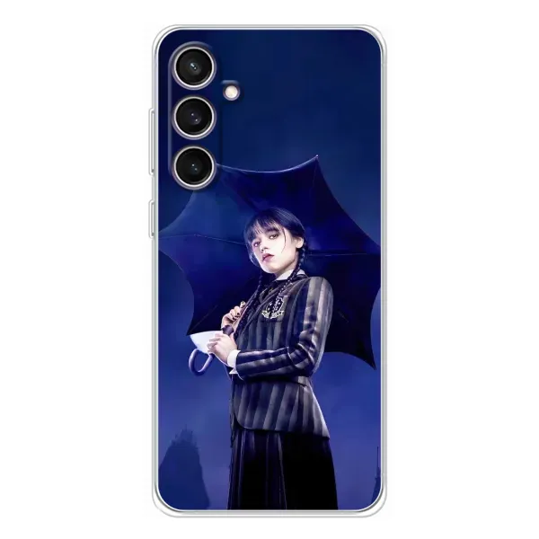 Чехол с рисунком «Уэнсдей с зонтом» для Samsung Galaxy S24 FE Чехол с рисунком «Уэнсдей с зонтом» для Samsung Galaxy S24 FE