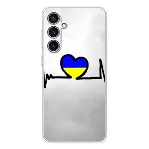 Силіконовий Чохол на Samsung Galaxy S24 FE (Я-Україна) (Українська кардіограма)