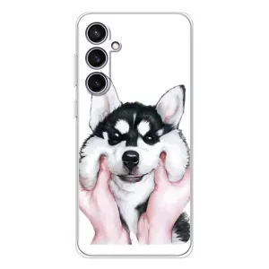 Бампер для Samsung Galaxy S24 FE з картинкою "Песики" (Собака Хаскі)