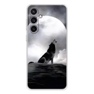 Чохол з Вовком на Samsung Galaxy S24 FE (Вовк і місяць)