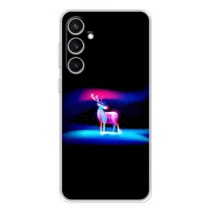 Силіконовий бампер з картинкою звірів для Samsung Galaxy S24 FE (Яскравий олень)