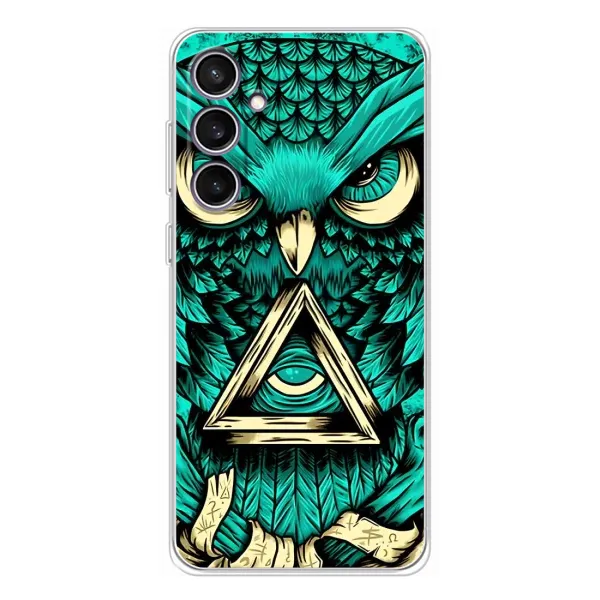Чехол с рисунком «Зеленая сова» для Samsung Galaxy S24 FE Чехол с рисунком «Зеленая сова» для Samsung Galaxy S24 FE