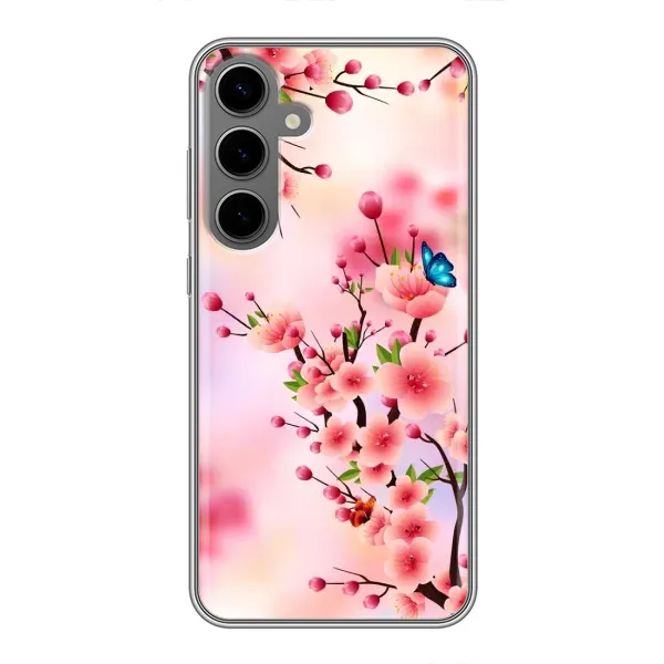 Чехол с рисунком «Бабочки на сакуре» для Samsung Galaxy S24 Plus Чехол с рисунком «Бабочки на сакуре» для Samsung Galaxy S24 Plus