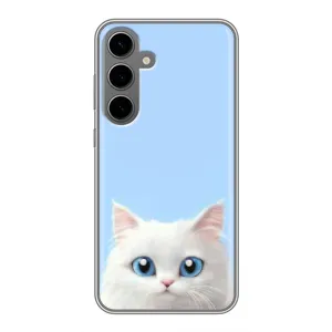 Чехол на тематику: Коты для Samsung Galaxy S24 Plus (Белый кот)