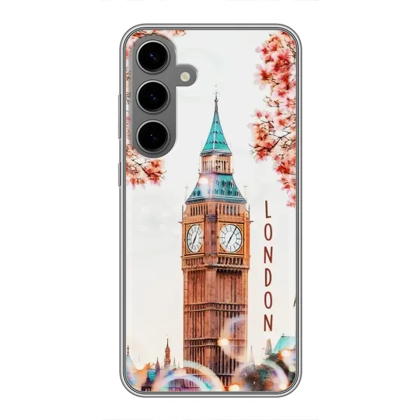 Чехол с рисунком «Часы Лондон» для Samsung Galaxy S24 Plus Чехол с рисунком «Часы Лондон» для Samsung Galaxy S24 Plus