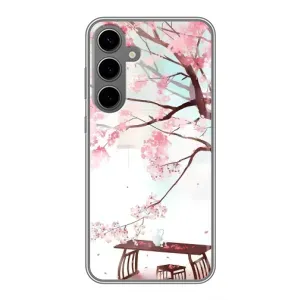 Чехол с принтом САКУРЫ на Samsung Galaxy S24 Plus (Чайная церемония)