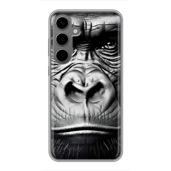 Чехол с рисунком «Черная обезьяна» для Samsung Galaxy S24 Plus Чехол с рисунком «Черная обезьяна» для Samsung Galaxy S24 Plus