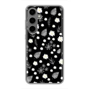 Чохли з тематикою "КВІТИ" на Samsung Galaxy S24 Plus (цвітіння на чорному)