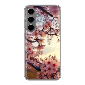 Чехол с принтом САКУРЫ на Samsung Galaxy S24 Plus (Цветущая сакура)