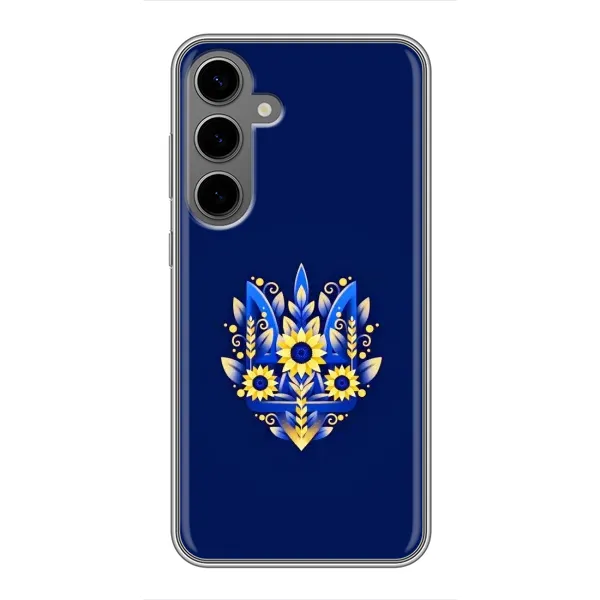 Чехол с рисунком «Цветущий Герб» для Samsung Galaxy S24 Plus