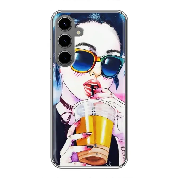 Чохол з малюнком «Дівчина з коктейлем» для Samsung Galaxy S24 Plus Чохол з малюнком «Дівчина з коктейлем» для Samsung Galaxy S24 Plus