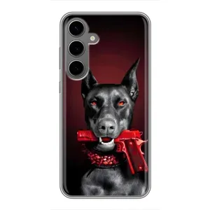 Чехол ДОБЕРМАН для Samsung Galaxy S24 Plus (Доберман злой)