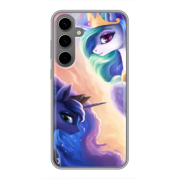 Чехол с рисунком «Единорожки на тучках» для Samsung Galaxy S24 Plus Чехол с рисунком «Единорожки на тучках» для Samsung Galaxy S24 Plus