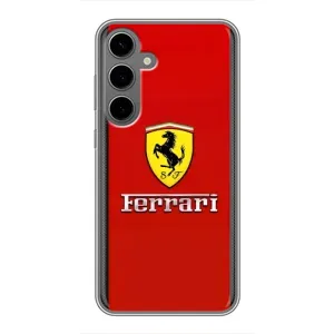 Силіконовий бампер з картинкою машини на Samsung Galaxy S24 Plus (Ferrari Logo)