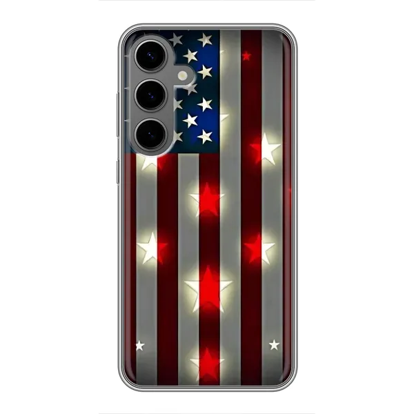 Чехол с рисунком «Флаг США 2» для Samsung Galaxy S24 Plus
