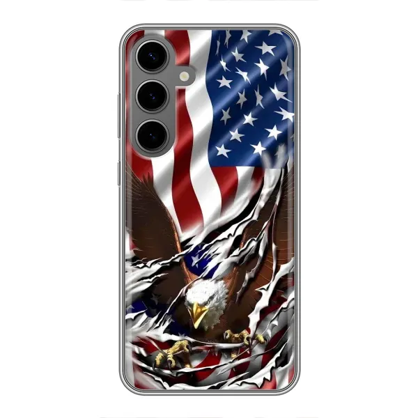 Чехол с рисунком «Флаг USA» для Samsung Galaxy S24 Plus