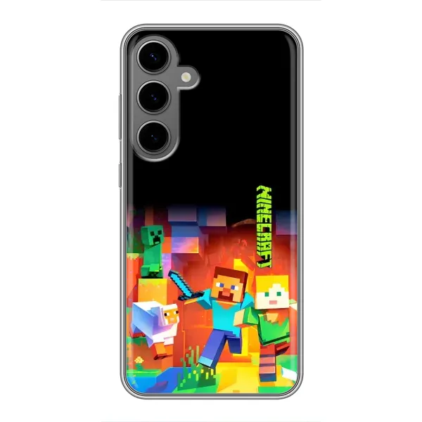 Чехол с рисунком «Герой Майнкрафт» для Samsung Galaxy S24 Plus Чехол с рисунком «Герой Майнкрафт» для Samsung Galaxy S24 Plus