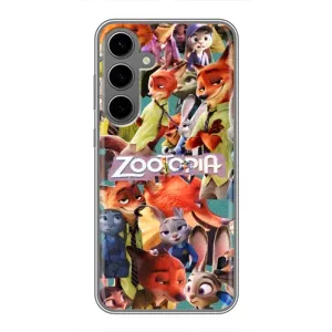 Силиконовый чехол с принтом Зоотрополіс для Samsung Galaxy S24 Plus (Коллаж героев)