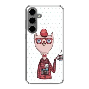 Чехол на тематику: Коты для Samsung Galaxy S24 Plus (Кот аристократ)