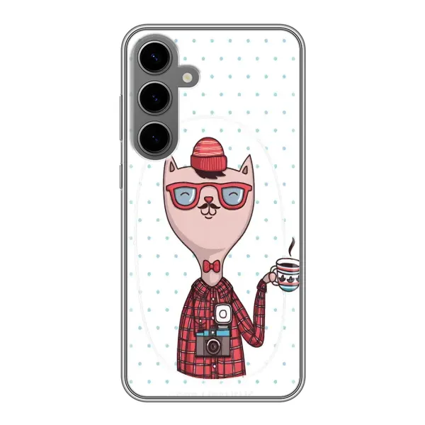 Чехол с рисунком «Кот аристократ» для Samsung Galaxy S24 Plus Чехол с рисунком «Кот аристократ» для Samsung Galaxy S24 Plus