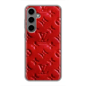 Текстурный Чехол Louis Vuitton для Самсунг С24 Плюс (Красный ЛВ)