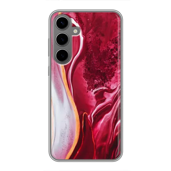 Чехол с рисунком «Красный мрамор» для Samsung Galaxy S24 Plus Чехол с рисунком «Красный мрамор» для Samsung Galaxy S24 Plus