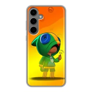 Чохол Бравл Старс для Samsung Galaxy S24 Plus (LEON в кофті)