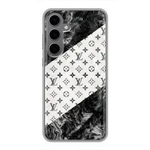 Чехол Стиль Louis Vuitton на Samsung Galaxy S24 Plus (LV на белом)
