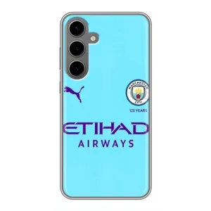 Силиконовые Чехлы принт Футбол на Samsung Galaxy S24 Plus (Man City)