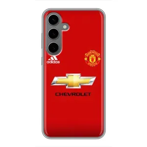 Силиконовые Чехлы принт Футбол на Samsung Galaxy S24 Plus (Man United)