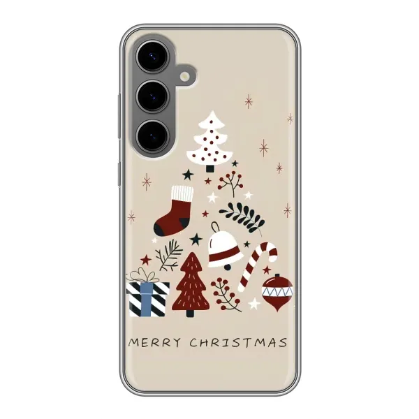 Чехол с рисунком «Merry Christmas» для Samsung Galaxy S24 Plus Чехол с рисунком «Merry Christmas» для Samsung Galaxy S24 Plus