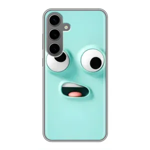 Силиконовые Чехлы (смешные стикеры) для Samsung Galaxy S24 Plus (Забавное мятное лицо)