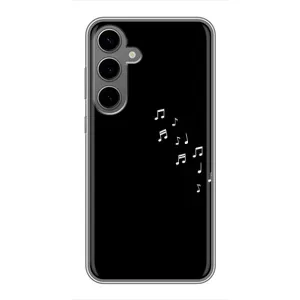 Чохол з картинками на чорному фоні для Samsung Galaxy S24 Plus (Ноти)