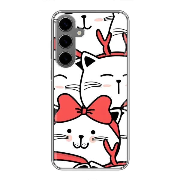 Чехол с рисунком «Новогодние котики» для Samsung Galaxy S24 Plus Чехол с рисунком «Новогодние котики» для Samsung Galaxy S24 Plus