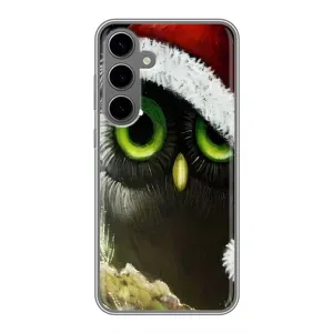 Чехлы с принтом СОВЫ для Samsung Galaxy S24 Plus (Новогодняя Сова)