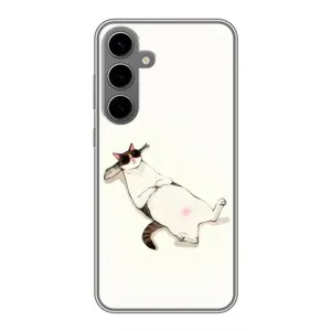 Чехол на тематику: Коты для Samsung Galaxy S24 Plus (Отдых)