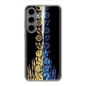 Силиконовый Чехол на Samsung Galaxy S24 Plus (Патриотическая вышиванка)