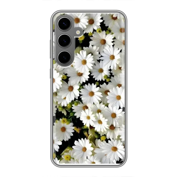 Чехол с рисунком «Рамка в ромашках» для Samsung Galaxy S24 Plus Чехол с рисунком «Рамка в ромашках» для Samsung Galaxy S24 Plus