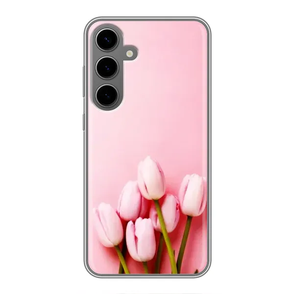 Чохол з малюнком «Рожеві тюльпани» для Samsung Galaxy S24 Plus Чохол з малюнком «Рожеві тюльпани» для Samsung Galaxy S24 Plus