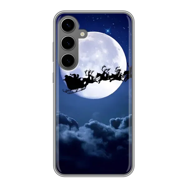 Чехол с рисунком «Санта - луна» для Samsung Galaxy S24 Plus Чехол с рисунком «Санта - луна» для Samsung Galaxy S24 Plus