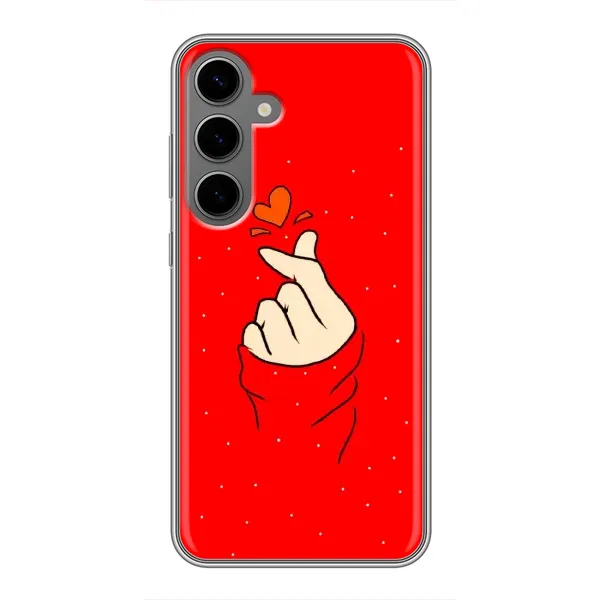 Чохол з малюнком «Сердечко на червоному» для Samsung Galaxy S24 Plus Чохол з малюнком «Сердечко на червоному» для Samsung Galaxy S24 Plus