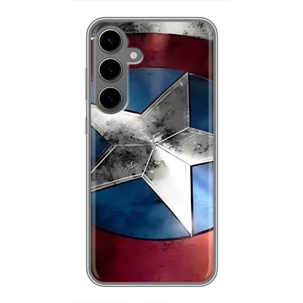 Чехол с рисунком «Щит Капитана Америки» для Samsung Galaxy S24 Plus Чехол с рисунком «Щит Капитана Америки» для Samsung Galaxy S24 Plus