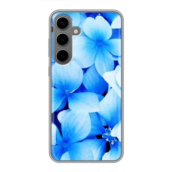 Чехол с рисунком «Синие цветы» для Samsung Galaxy S24 Plus Чехол с рисунком «Синие цветы» для Samsung Galaxy S24 Plus