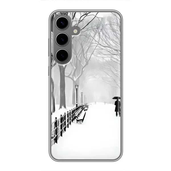 Чехол с рисунком «Снегом замело» для Samsung Galaxy S24 Plus