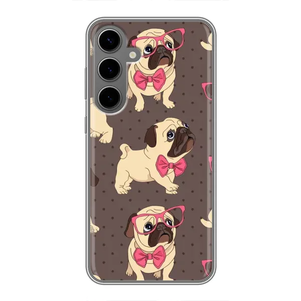 Чехол с рисунком «Собачки Мопсики» для Samsung Galaxy S24 Plus Чехол с рисунком «Собачки Мопсики» для Samsung Galaxy S24 Plus